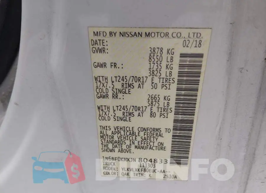 1N6BF0KMXJN804833 Photo# 9