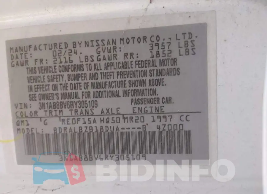 3N1AB8BV6RY305109 Photo# 9