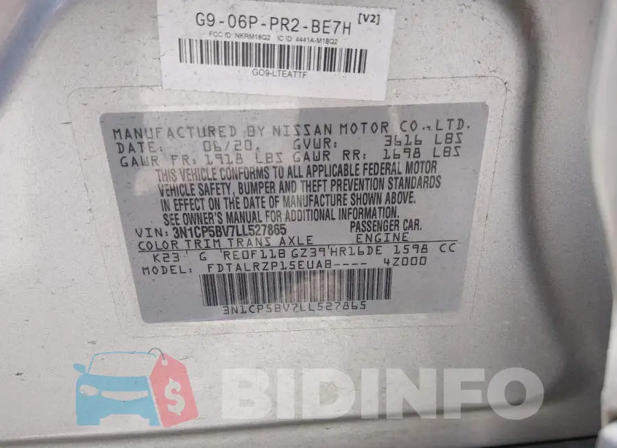 3N1CP5BV7LL527865 Photo# 9