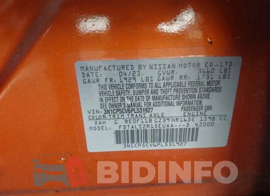 3N1CP5CV6PL531927 Photo# 9
