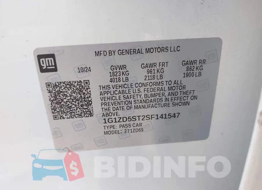 1G1ZD5ST2SF141547 Photo# 9