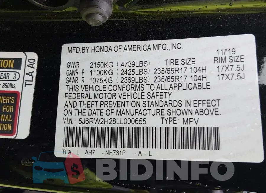5J6RW2H28LL000655 Photo# 9
