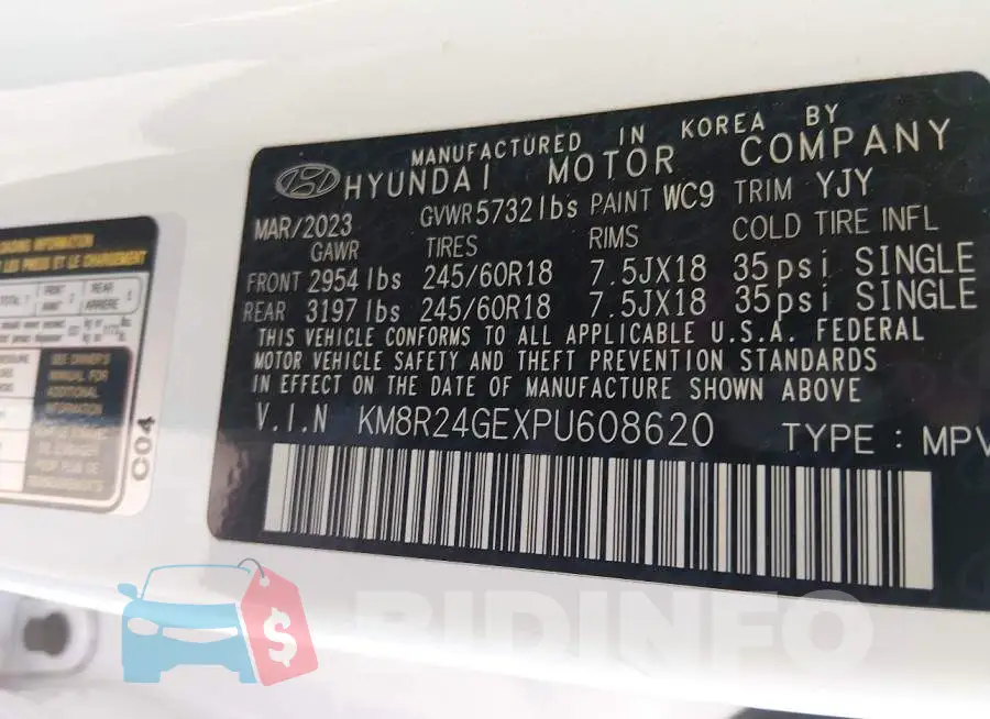 KM8R24GEXPU608620 Photo# 9