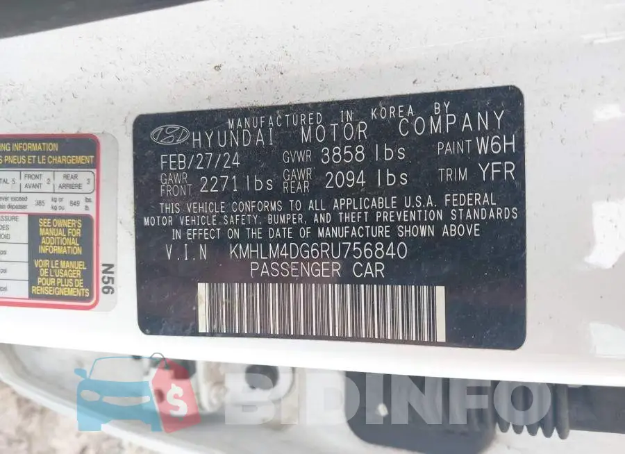 KMHLM4DG6RU756840 Photo# 9