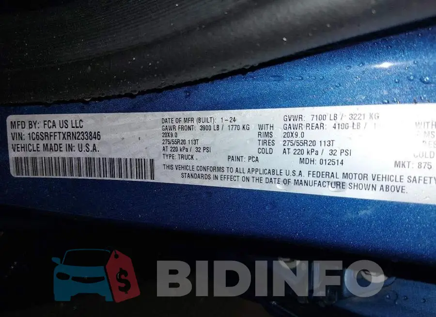 1C6SRFFTXRN233846 Photo# 9