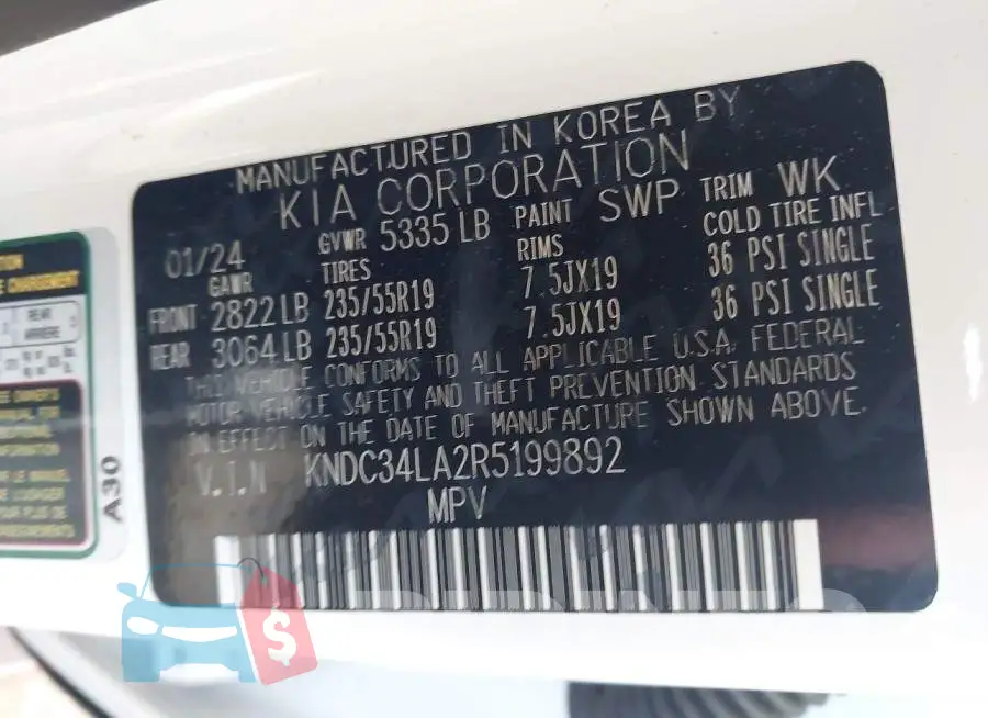 KNDC34LA2R5199892 Photo# 9