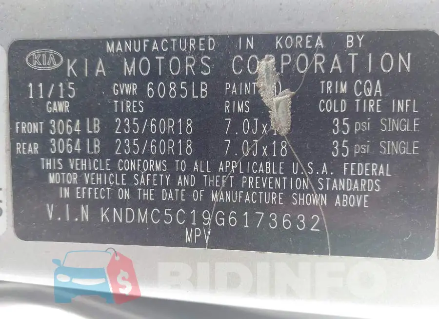 KNDMC5C19G6173632 Photo# 9