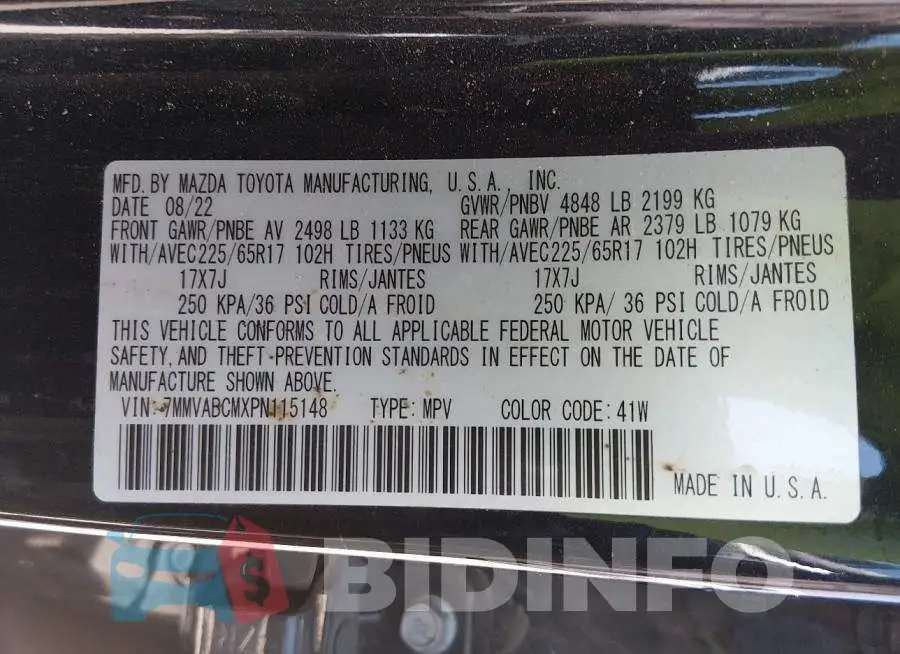 7MMVABCMXPN115148 Photo# 9