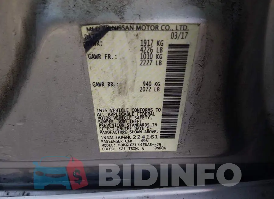 1N4AL3AP1HC224161 Photo# 9