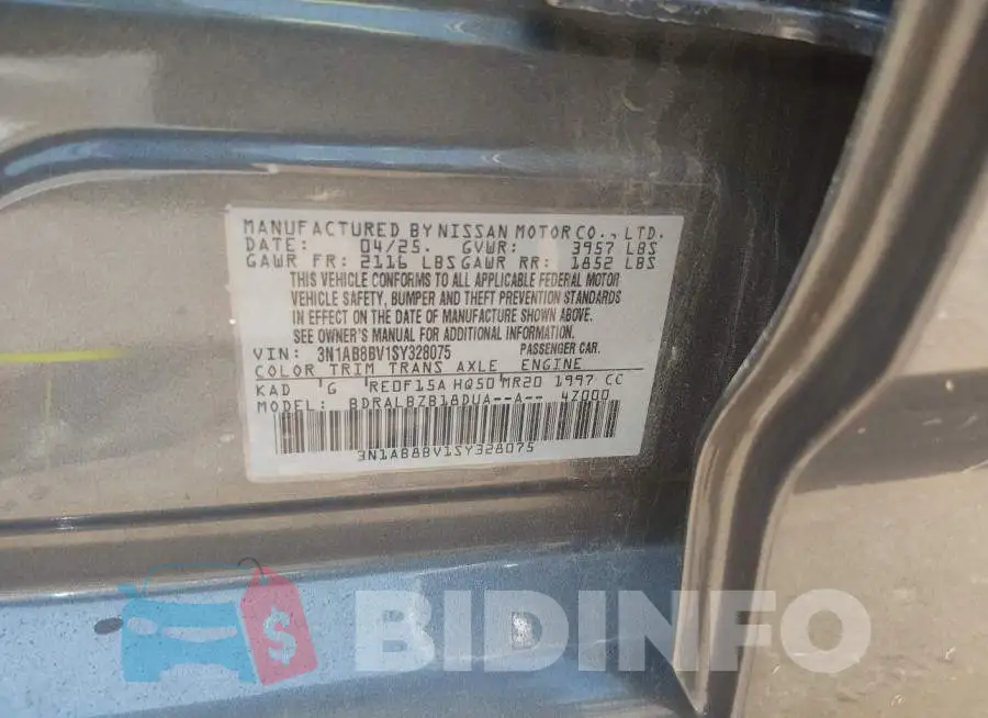 3N1AB8BV1SY328075 Photo# 9