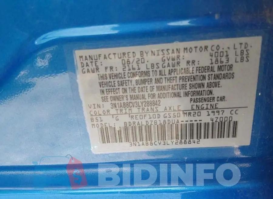 3N1AB8CV3LY288842 Photo# 9