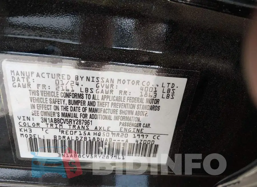 3N1AB8CV5RY287961 Photo# 9