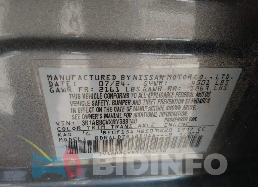 3N1AB8CVXRY388140 Photo# 9