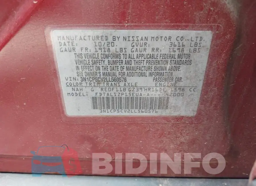 3N1CP5CV2LL560576 Photo# 9