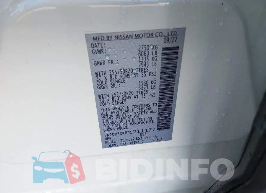 5N1DR3DK6PC211177 Photo# 9
