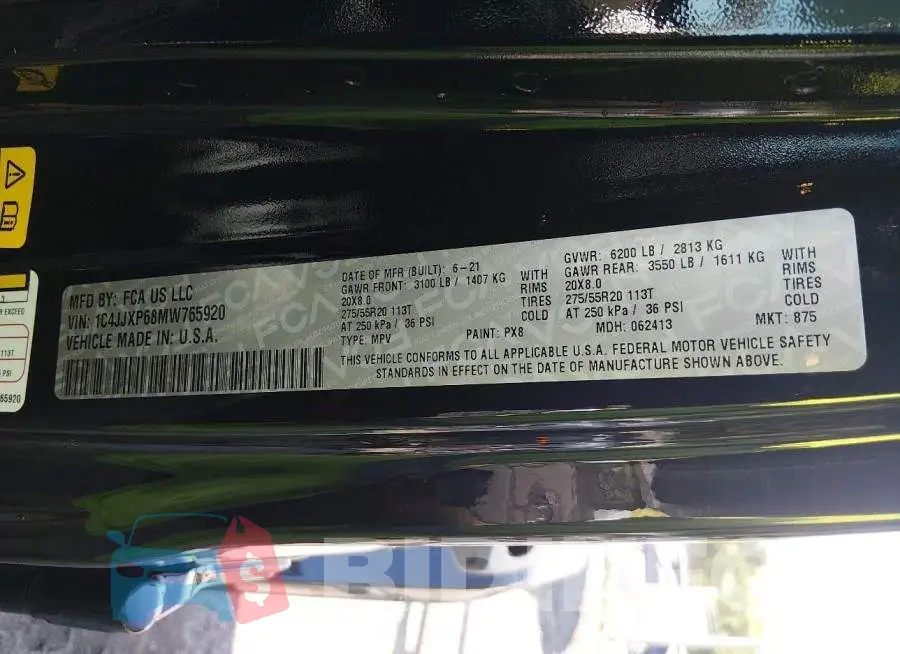 1C4JJXP68MW765920 Photo# 9