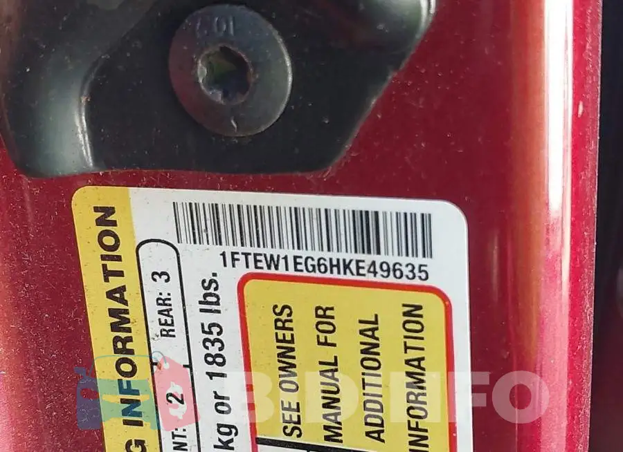 1FTEW1EG6HKE49635 Photo# 9