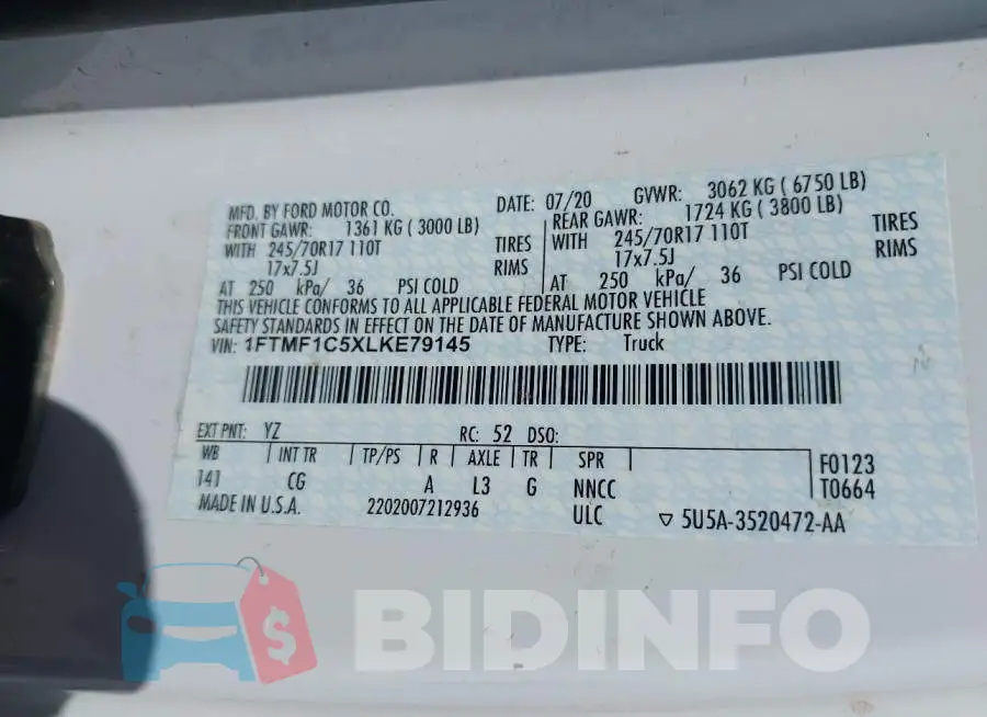 1FTMF1C5XLKE79145 Photo# 9