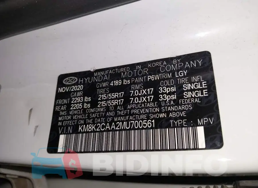 KM8K2CAA2MU700561 Photo# 7