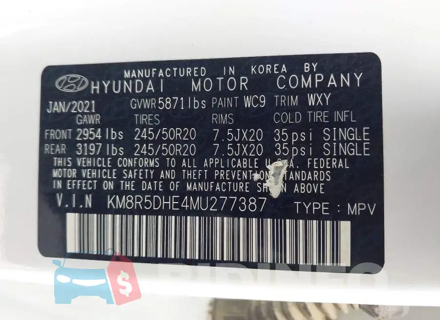 KM8R5DHE4MU277387 Photo# 9