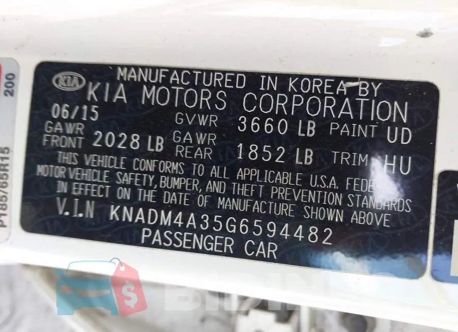 KNADM4A35G6594482 Photo# 9