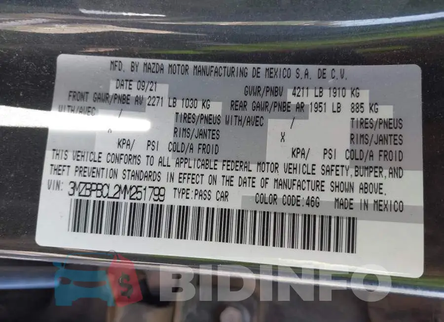 3MZBPBCL2MM251799 Photo# 9