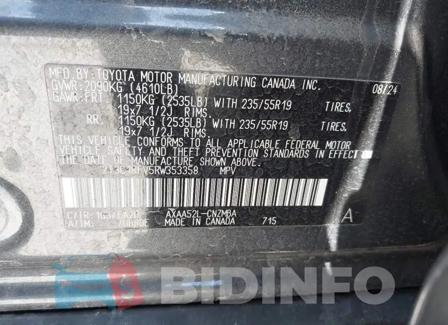 2T3C1RFV5RW353358 Photo# 9