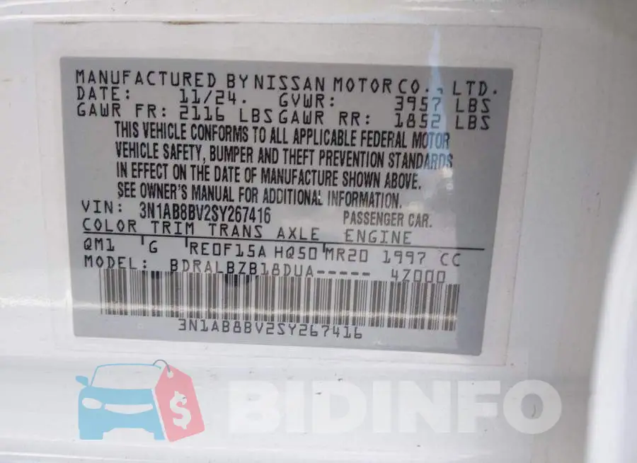 3N1AB8BV2SY267416 Photo# 9
