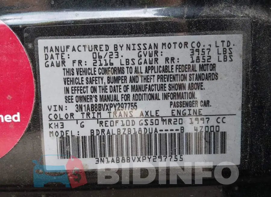 3N1AB8BVXPY297755 Photo# 9
