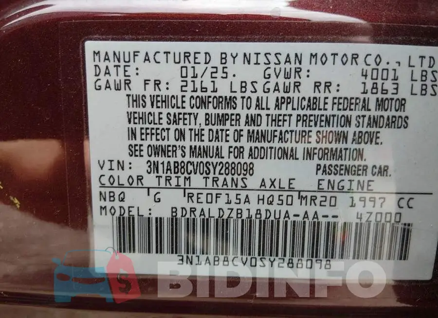 3N1AB8CV0SY288098 Photo# 9