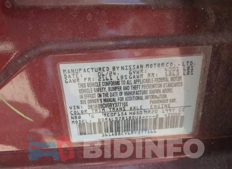 3N1AB8CV6RY377166 Photo# 9