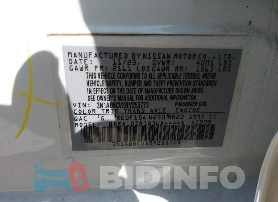 3N1AB8CVXRY253773 Photo# 9