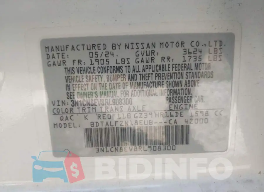 3N1CN8EV8RL908300 Photo# 9