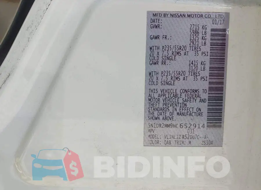 5N1DR2MM9HC652914 Photo# 9