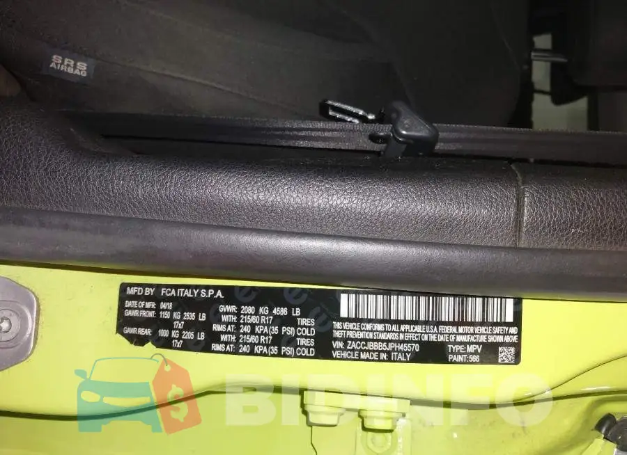 ZACCJBBB5JPH45570 Photo# 9
