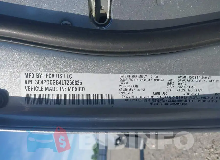 3C4PDCGB4LT266835 Photo# 9