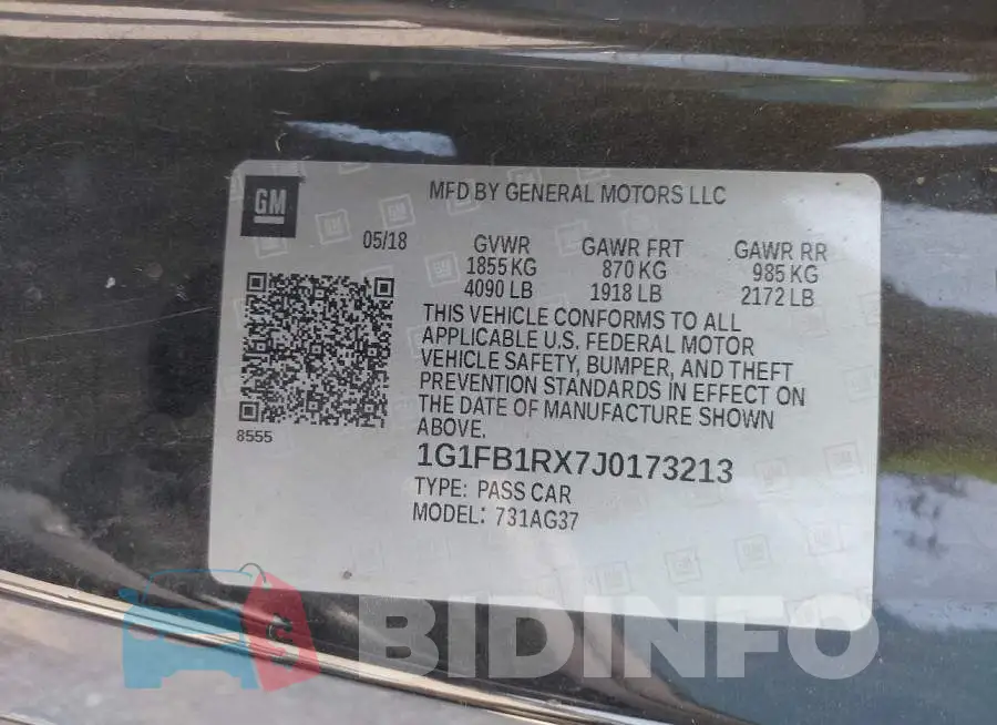 1G1FB1RX7J0173213 Photo# 9
