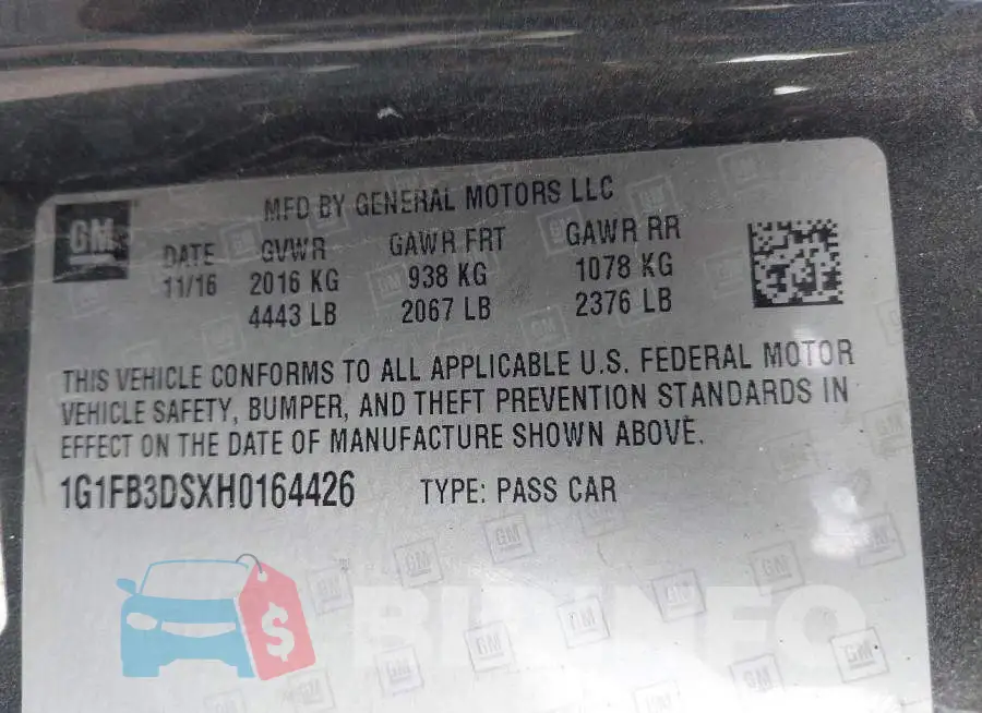 1G1FB3DSXH0164426 Photo# 9