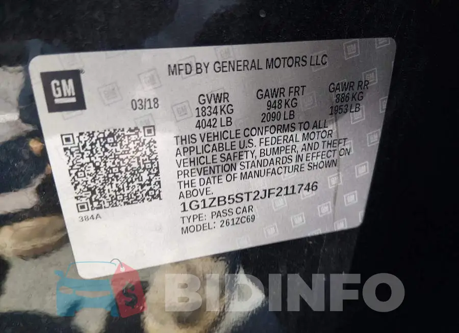 1G1ZB5ST2JF211746 Photo# 9