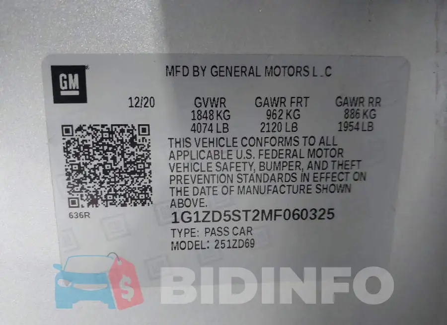 1G1ZD5ST2MF060325 Photo# 17