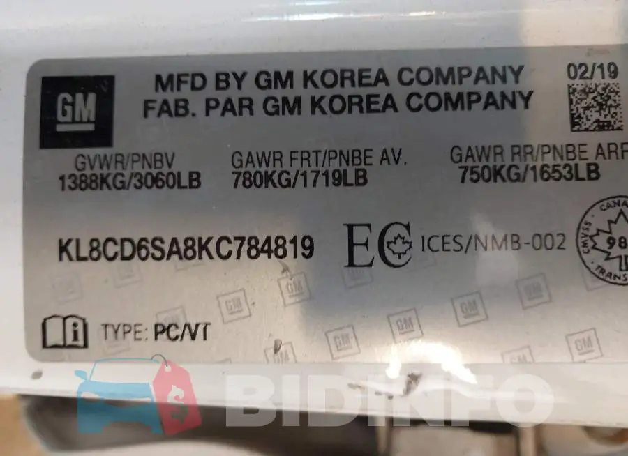 KL8CD6SA8KC784819 Photo# 9