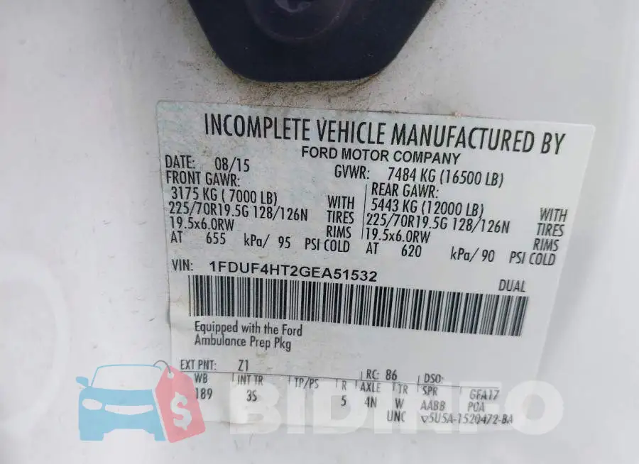 1FDUF4HT2GEA51532 Photo# 9