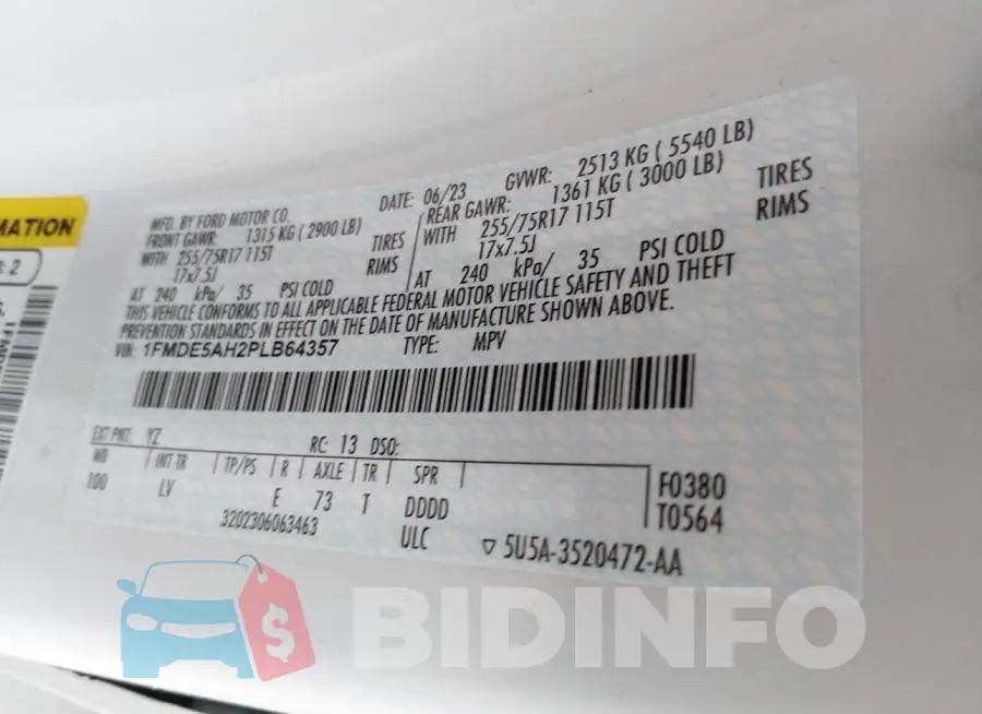 1FMDE5AH2PLB64357 Photo# 9