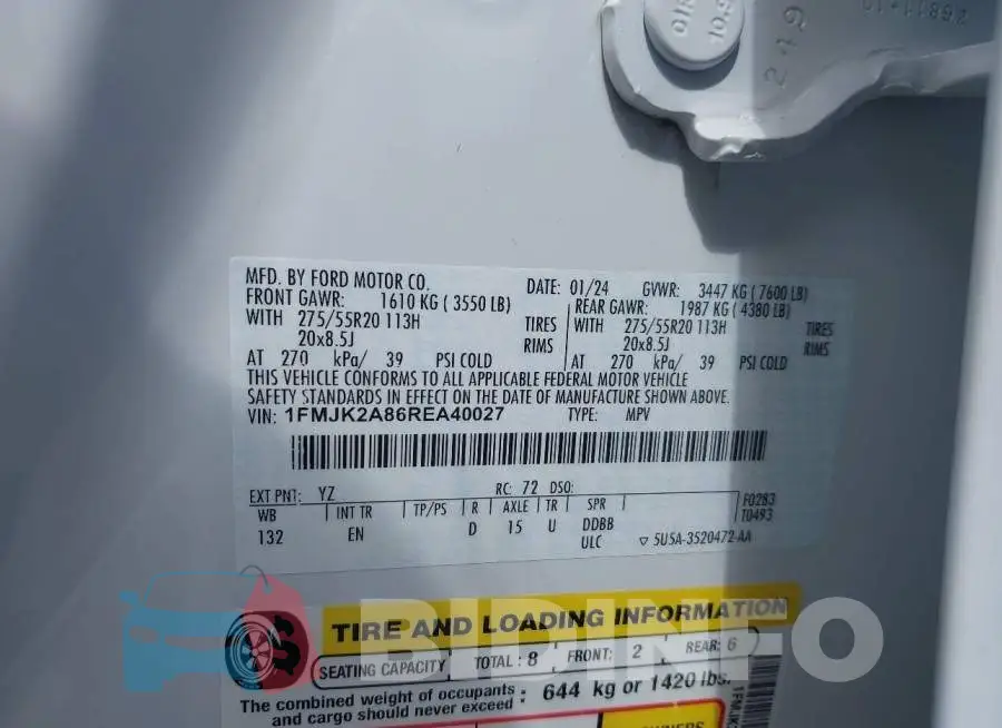 1FMJK2A86REA40027 Photo# 9