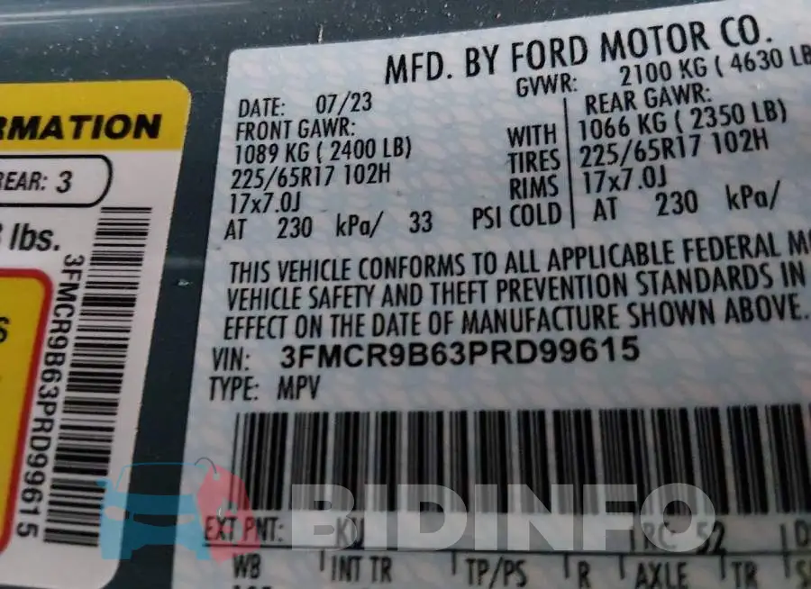 3FMCR9B63PRD99615 Photo# 9