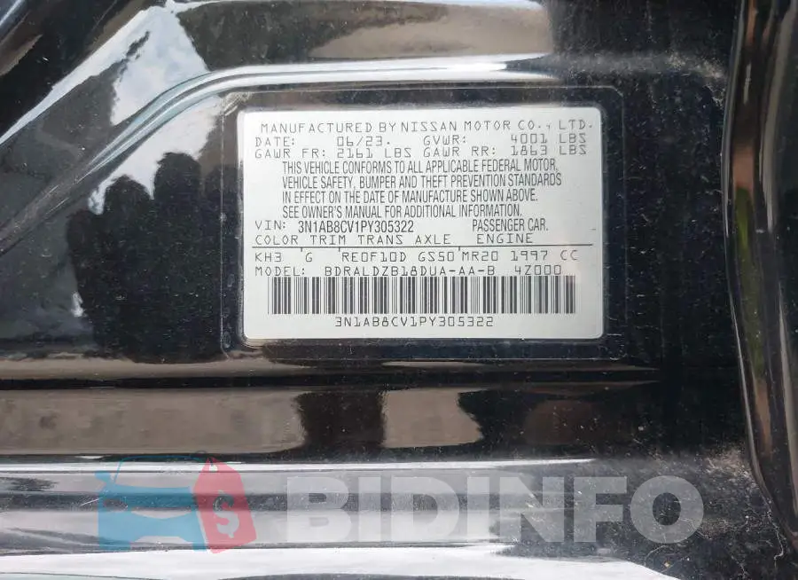 3N1AB8CV1PY305322 Photo# 9