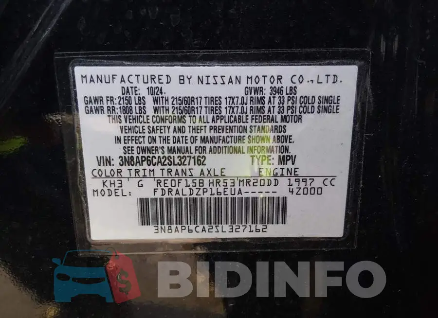 3N8AP6CA2SL327162 Photo# 9