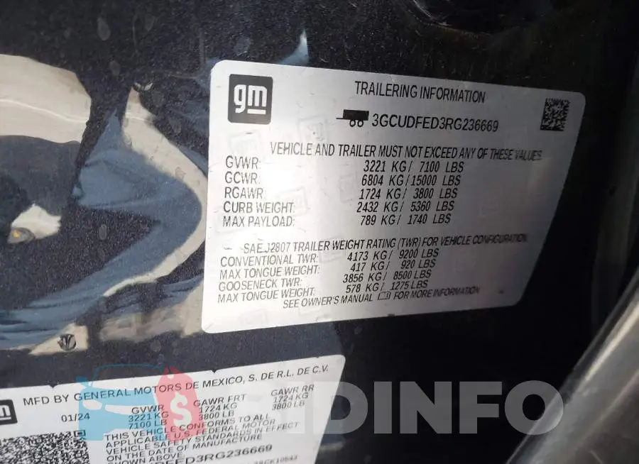 3GCUDFED3RG236669 Photo# 9