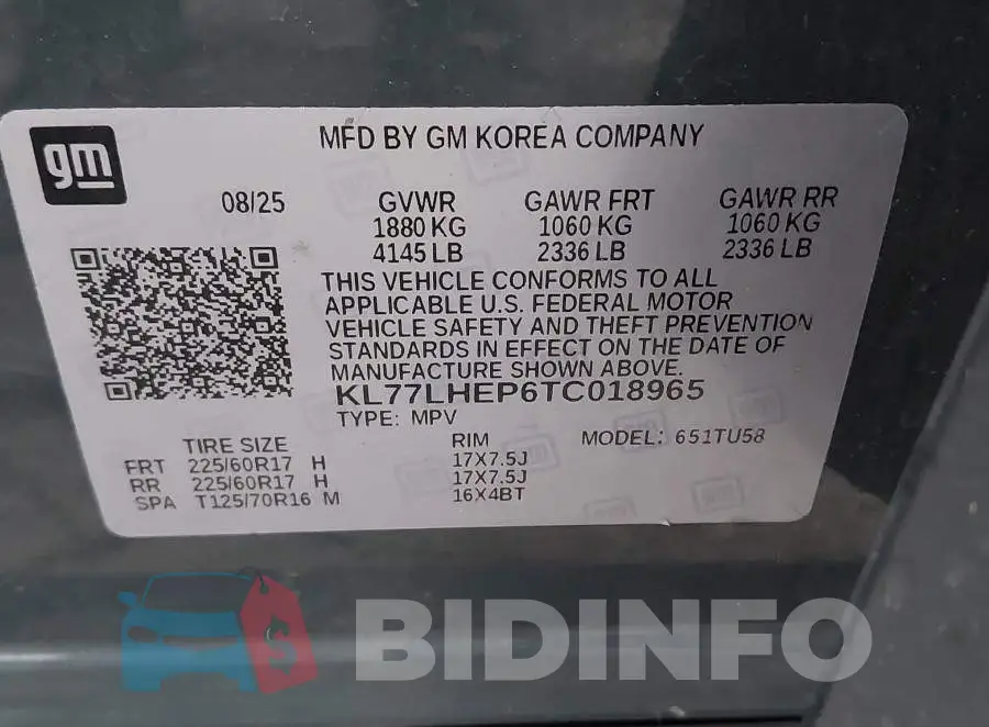 KL77LHEP6TC018965 Photo# 9
