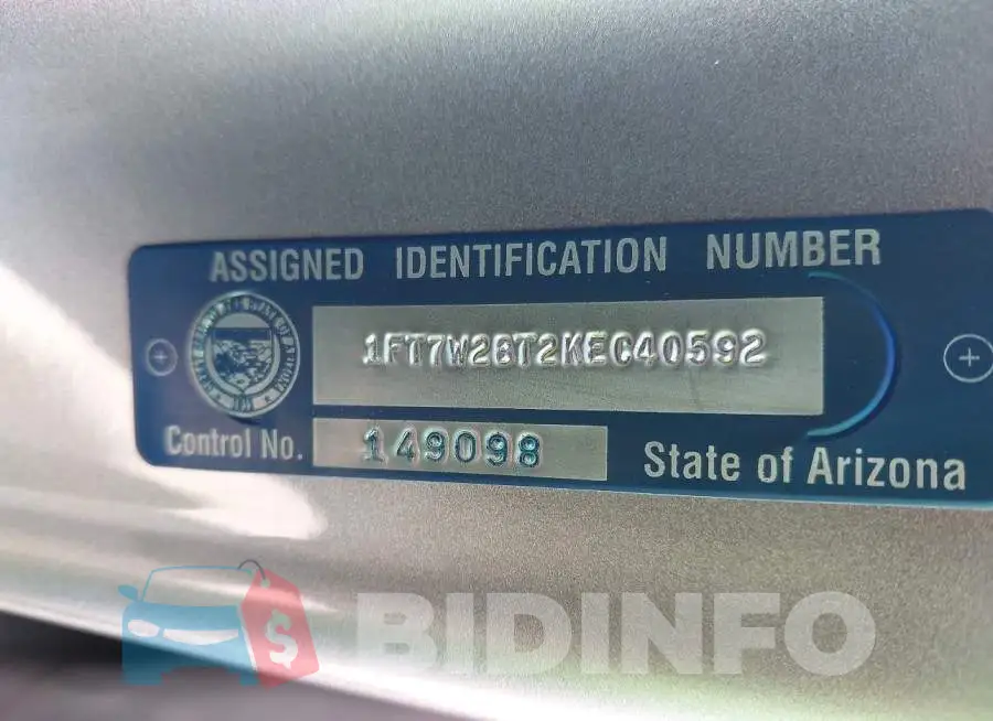 1FT7W2BT2KEC40592 Photo# 9